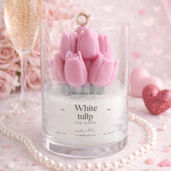 Přírodní tulipánová svíčka